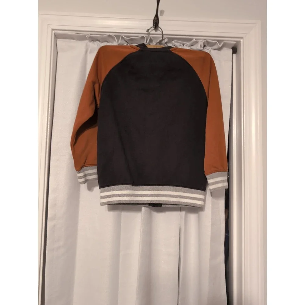 H&M Boys Snap Front Jacket‎ Size 6x/7 Brown And Black